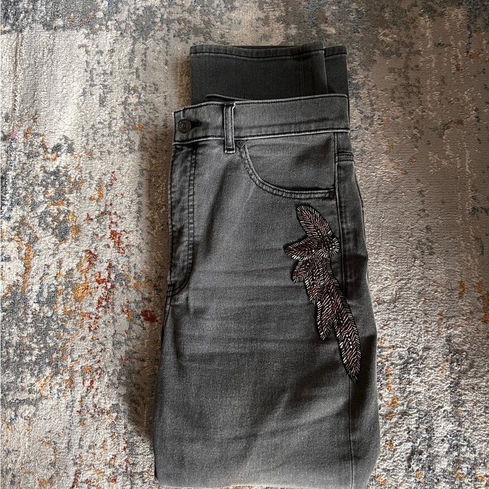 Express Slim Super High-rise Gray Jean size 10 R